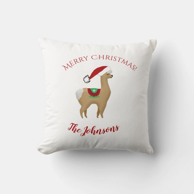 Coussin décoratif de Noël en forme d'alpaca pour l (Recto)