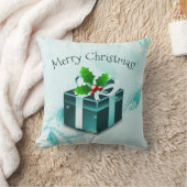 Coussin décoratif de Noël sarcelle (Couverture)