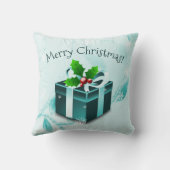 Coussin décoratif de Noël sarcelle (Verso)