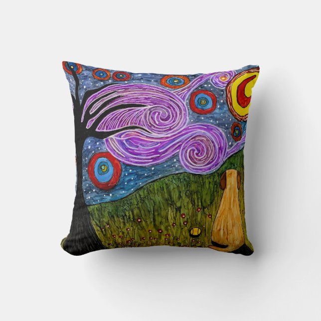 Coussin décoratif de nuit Doggie Starry (Recto)