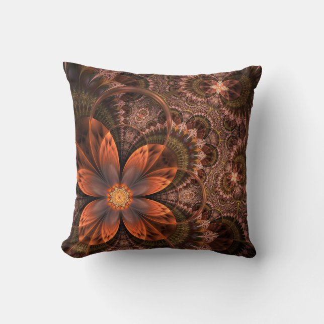 Coussin décoratif de Paisley de fleur (Recto)