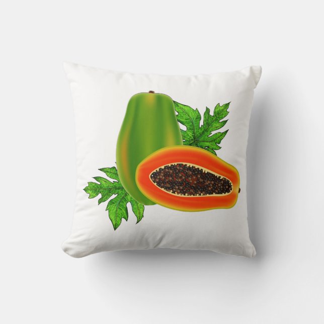 Coussin décoratif de papaye (Recto)