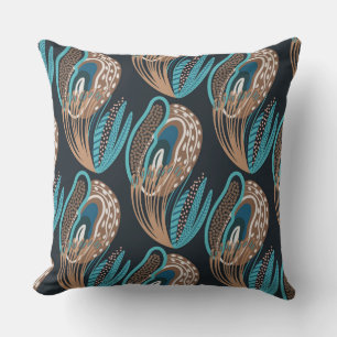 Coussin décoratif de plume d'Aqua