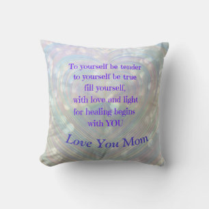 Coussin décoratif d'encouragement pour maman 'Je t