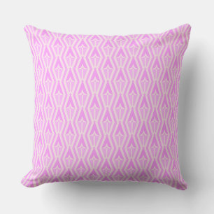Coussin décoratif Diamonds & Arrows rose et blanc