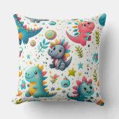 Coussin Décoratif Dinosaure Bébé Mignon Dinosaure (Recto)