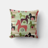 Coussin décoratif double face rayé et terne Pony (Recto)