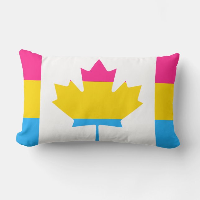 Coussin décoratif drapeau de la fierté canadienne  (Recto)
