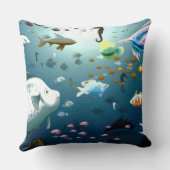 Coussin décoratif du fond de la mer (Verso)