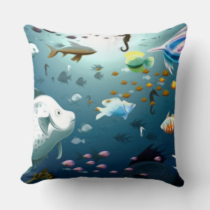 Coussin décoratif du fond de la mer