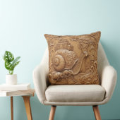 Coussin décoratif effet sculpture sur bois escargo (Chaise)