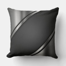 Coussin décoratif en acier noir foncé