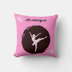 Coussin décoratif en arabesque de ballet