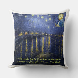 Coussin décoratif en coton La nuit étoilée sur le