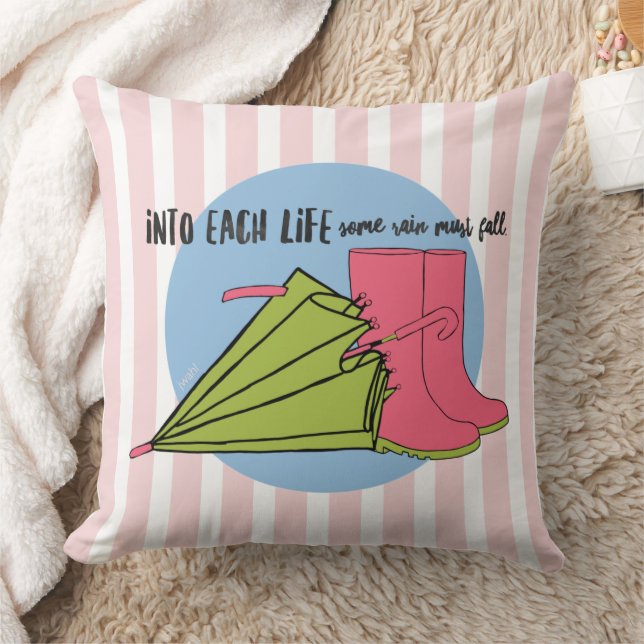 Coussin décoratif en coton Rain Must Fall 20" x 20 (Couverture)