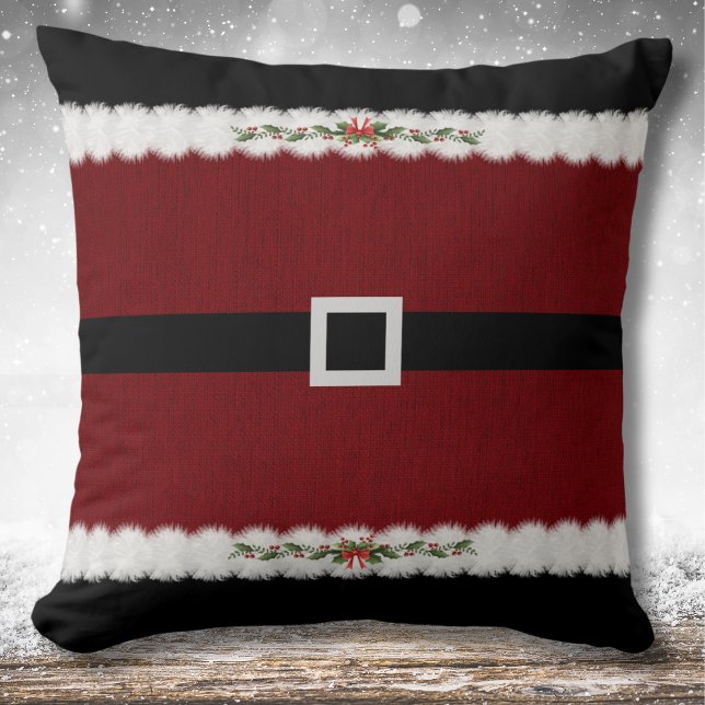 Coussin décoratif en forme de costume rouge confor (Bring the festive spirit of Santa's workshop to any space that needs a touch of Christmas cheer)