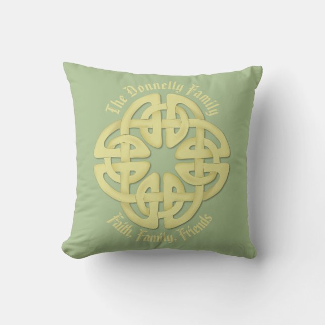Coussin décoratif en polyester celtique, 40 x 40 c (Recto)