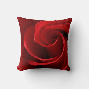 Coussin décoratif en polyester Rose Rouge, Coussin