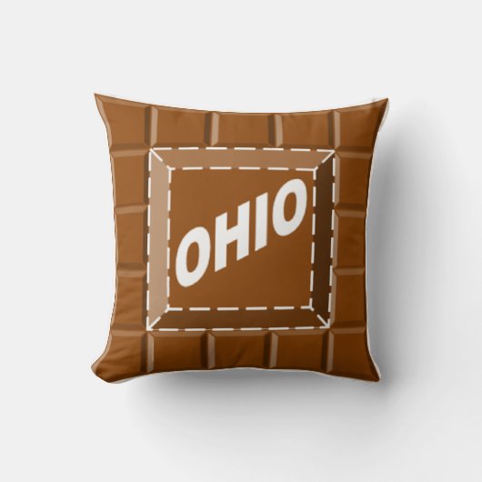 Coussin décoratif enfants CHOCOLAT OHIO (Recto)