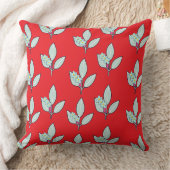 Coussin Décoratif Feuille Florale Rouge (Couverture)