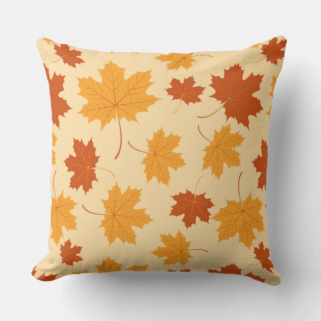 Coussin décoratif - Feuilles d'automne (Recto)