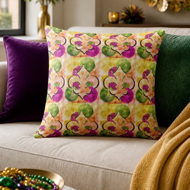 Coussin décoratif Fleur-de-Lis 20"x20" (Créateur téléchargé)
