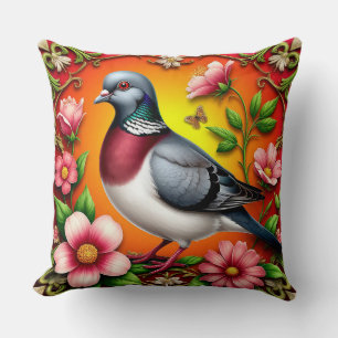 Coussin décoratif Fleur de pigeon Décoration de la