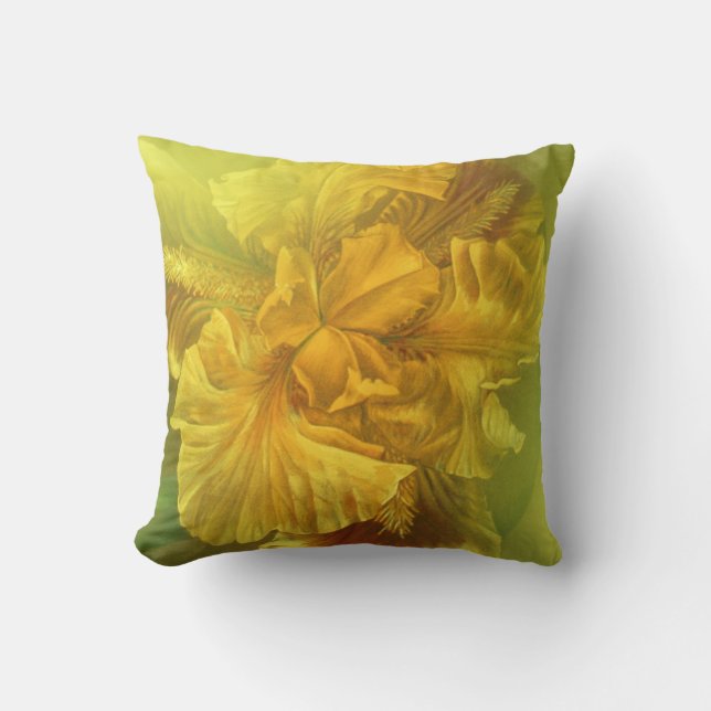 Coussin décoratif fleur jaune beauté intérieure ir (Recto)