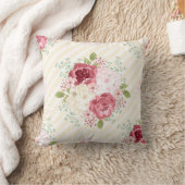 COUSSIN DÉCORATIF FLEURS DE ROSIERS POURPRES STYLE (Couverture)