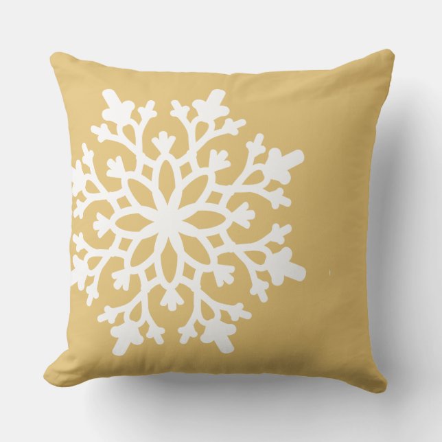 Coussin décoratif - Flocon de neige de Noël (Recto)