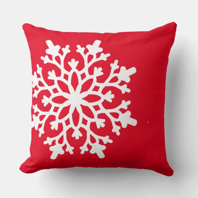Coussin décoratif - Flocon de neige de Noël (Recto)