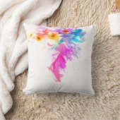 Coussin décoratif floral aquarelle (Couverture)