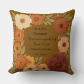 Coussin décoratif floral Boho Mr & Mrs (Recto)