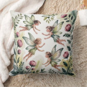 Coussin décoratif floral Fairycore vert sauge (Couverture)