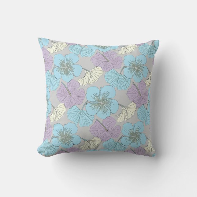 « Coussin décoratif floral pastel » (Recto)