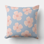 Coussin décoratif floral rose (Recto)