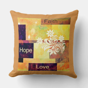 Coussin décoratif Foi Espoir Amour