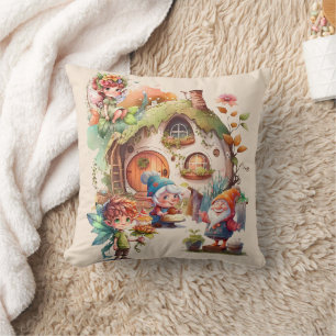 Coussin décoratif Gnome et Fée Mignon   Pays des M