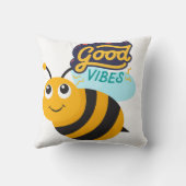 Coussin décoratif Good Vibes pour enfants - Ajoute (Verso)
