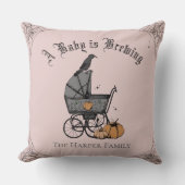 Coussin décoratif gothique A Baby is Brewing (Recto)