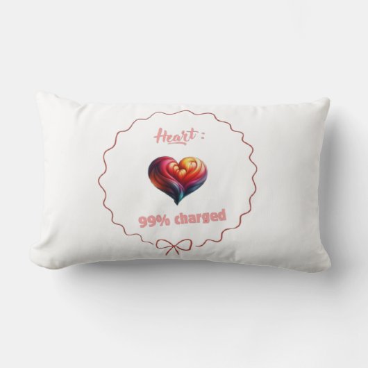 Coussin décoratif - Heart 99% Charged (Recto)