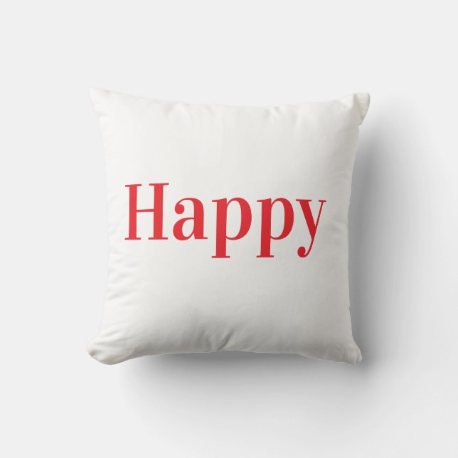 Coussin décoratif heureux (Recto)
