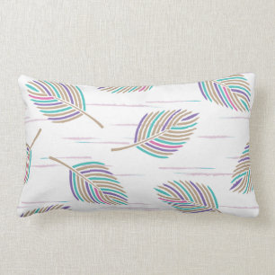Coussin décoratif imprimé de grandes feuilles
