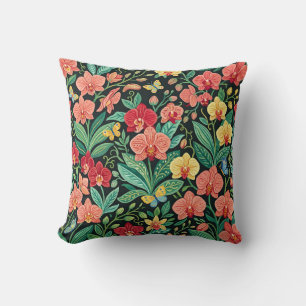Coussin décoratif Jardin de papillons aux orchidée