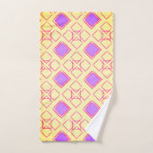 Coussin décoratif jeté avec des carrés violets (Serviette à main)