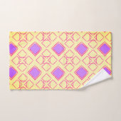 Coussin décoratif jeté avec des carrés violets (Serviette à main)
