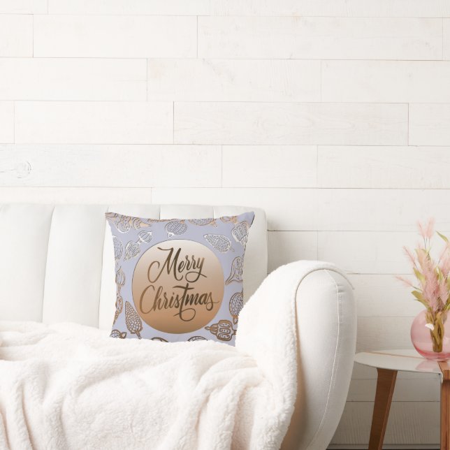 Coussin décoratif Joyeux Noël avec iridescence (Canapé)