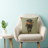 Coussin décoratif Labrador Retriever noir et Faisa (Chaise)
