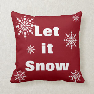Coussin Décoratif laissez-le neiger Noël en cristal de