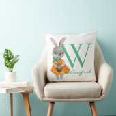 Coussin décoratif Lapin de Pâques avec initiale et (Chaise)